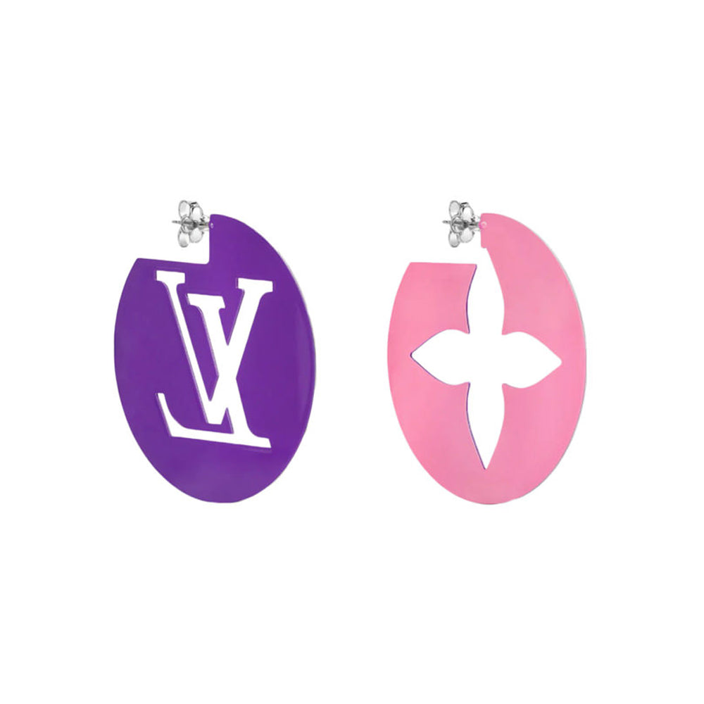 18k Louis Vuitton Perfect Match Pink/Purple Earrings