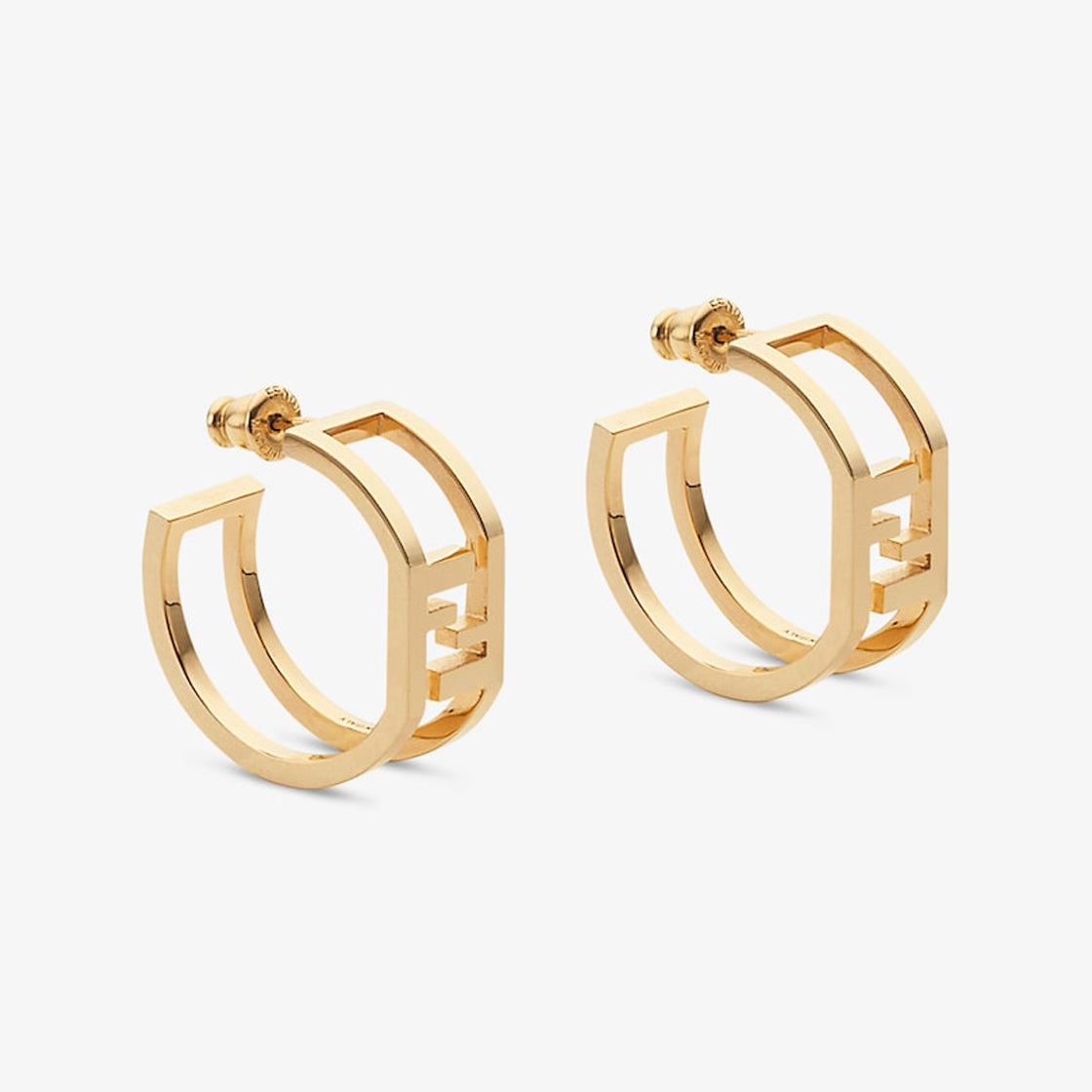 18K Fendi Forever Oval Earrings