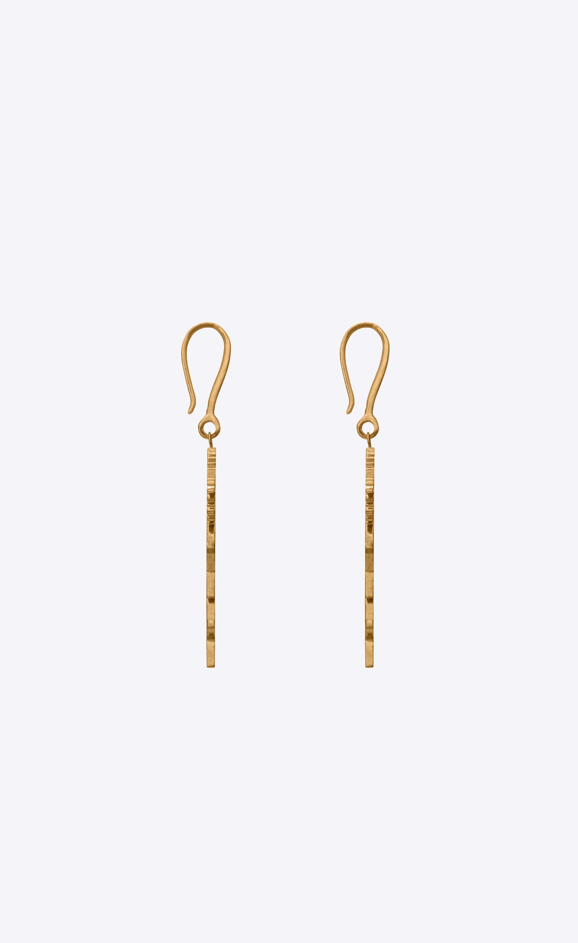 18K YSL Monogram Palmier Statement Earrings