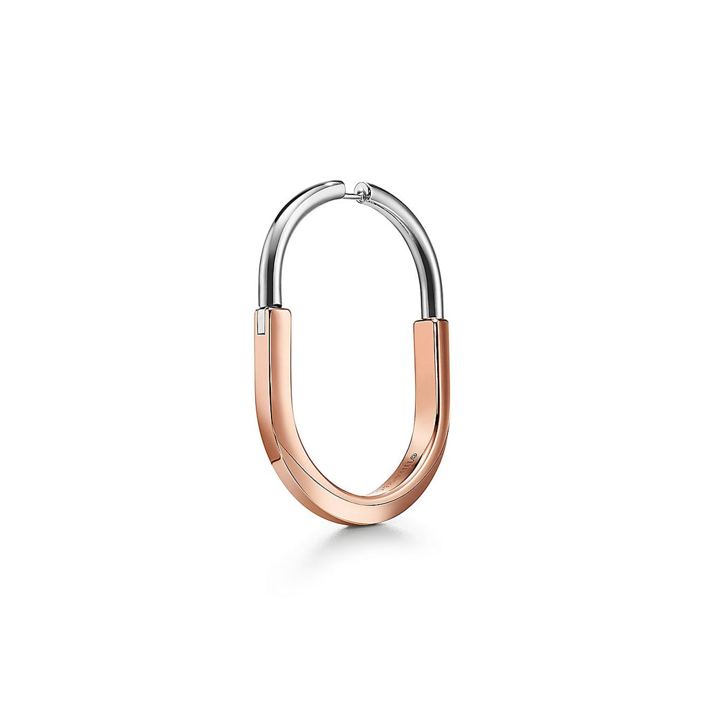 18K Tiffany Lock Diamond Earrings