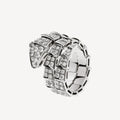 18K BVLGARI Serpenti Viper Full Pave Diamond Ring