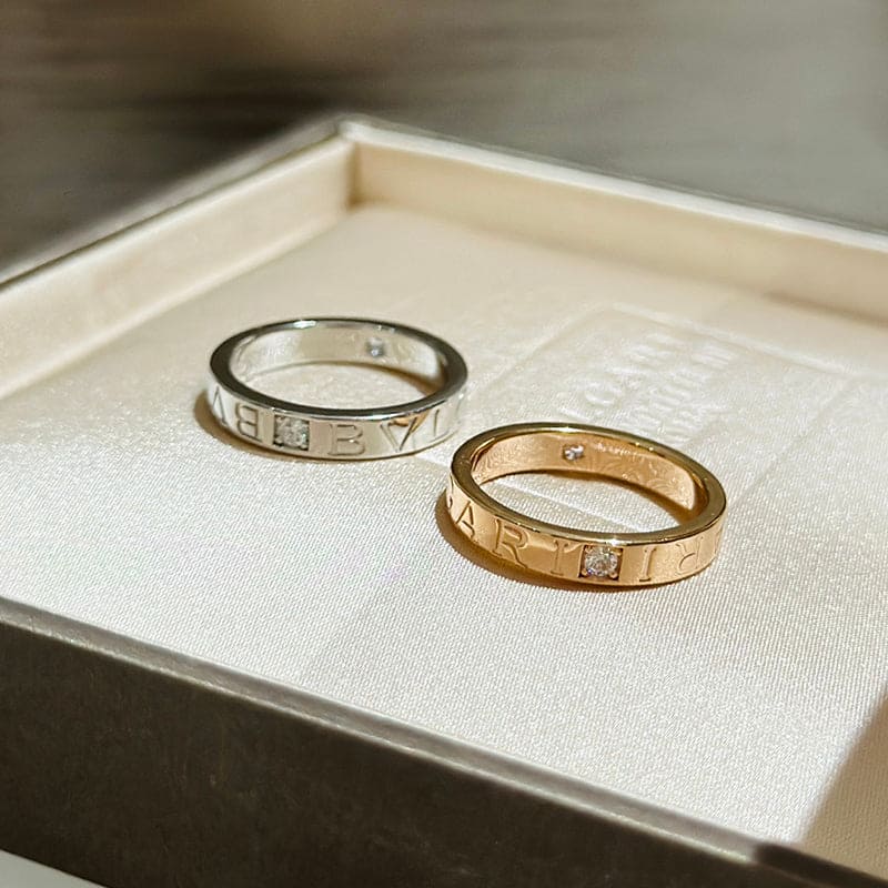 18K Rose Gold BVLGARI Diamond Ring