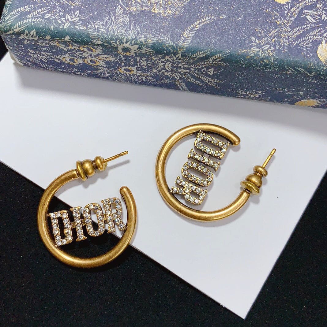 18K Dior 30 Montaigne Hoop Earrings