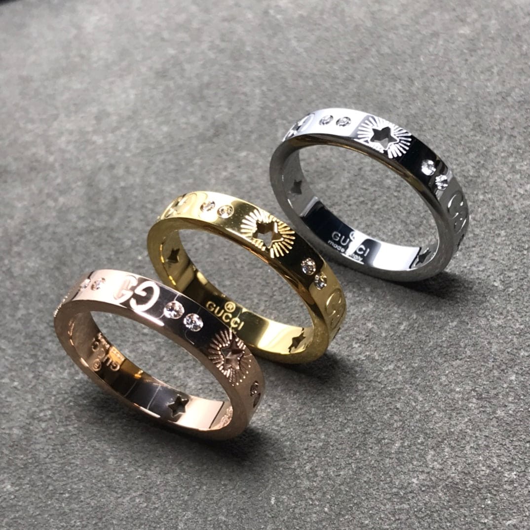 18K Double Gucci Icon Diamonds Ring