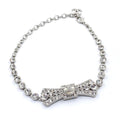 18K  Chanel Diamond Bow Tie Pendant Necklace