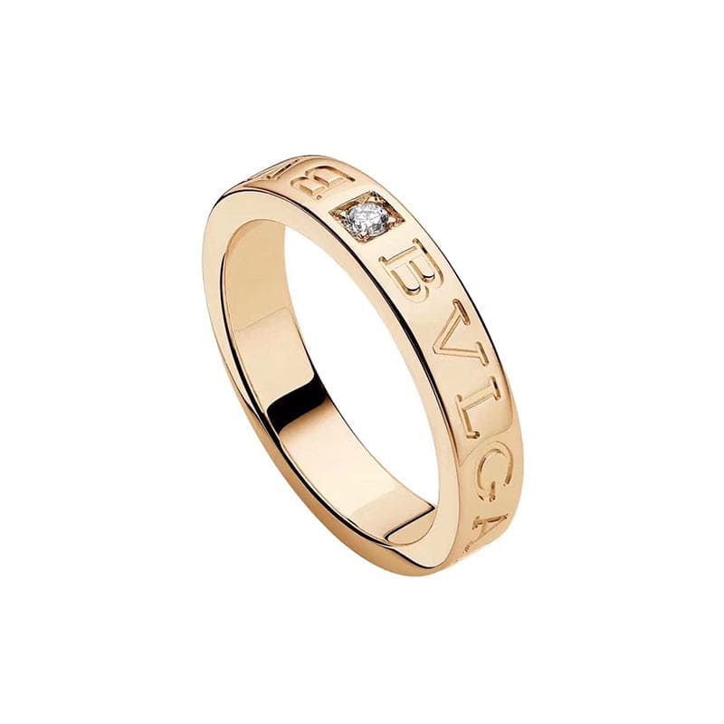 18K Rose Gold BVLGARI Diamond Ring