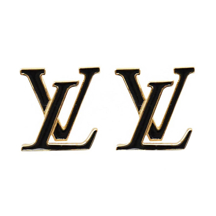 18K Louis Vuitton Iconic Black Earrings