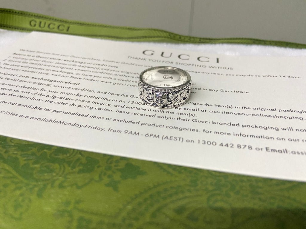 Double Gucci Feline Head Ring
