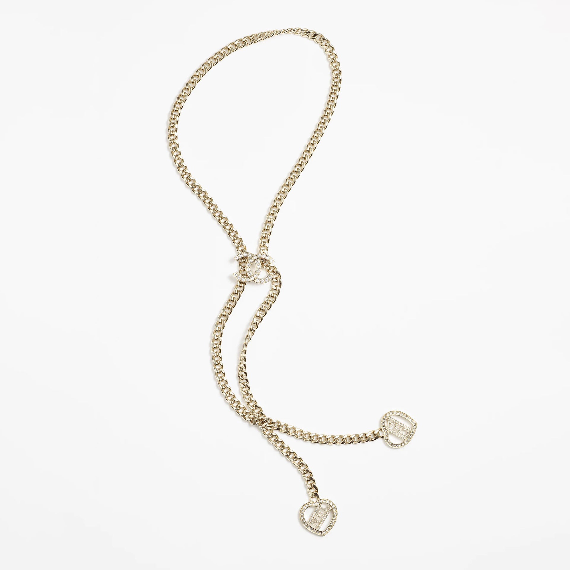18K  Chanel Heart Chain Necklace