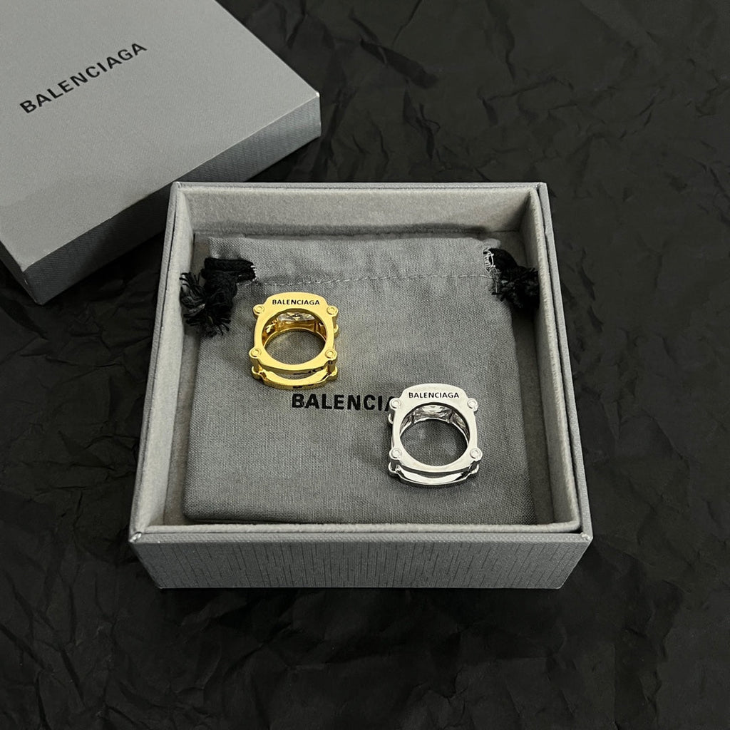 18K Balenciaga Crystal Ring