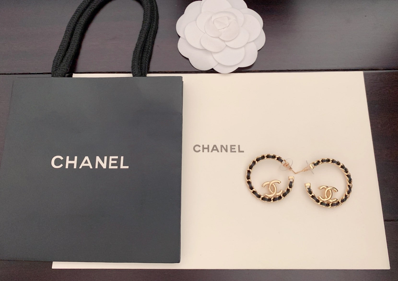 18K  Chanel Strass Earrings