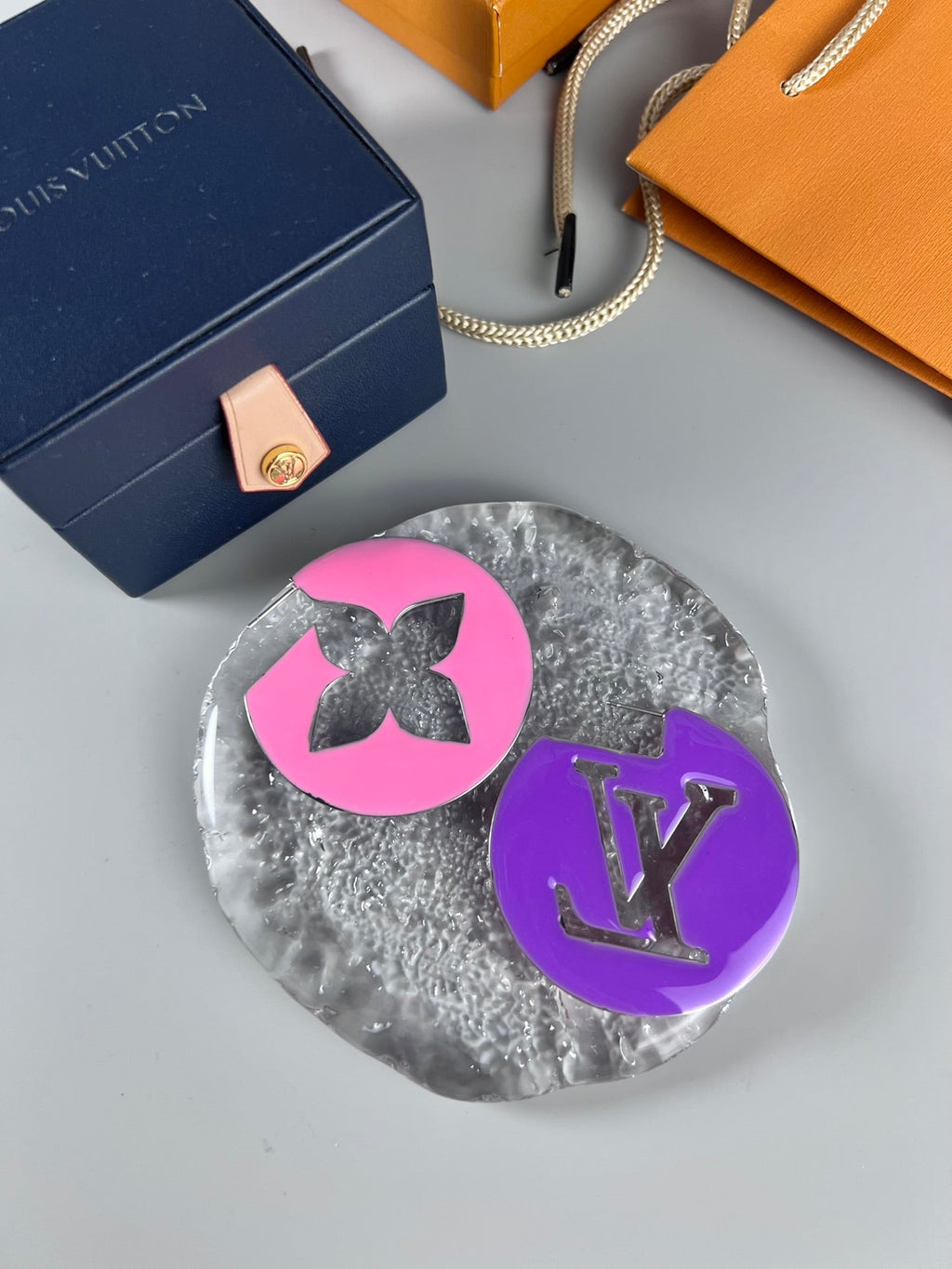 18k Louis Vuitton Perfect Match Pink/Purple Earrings