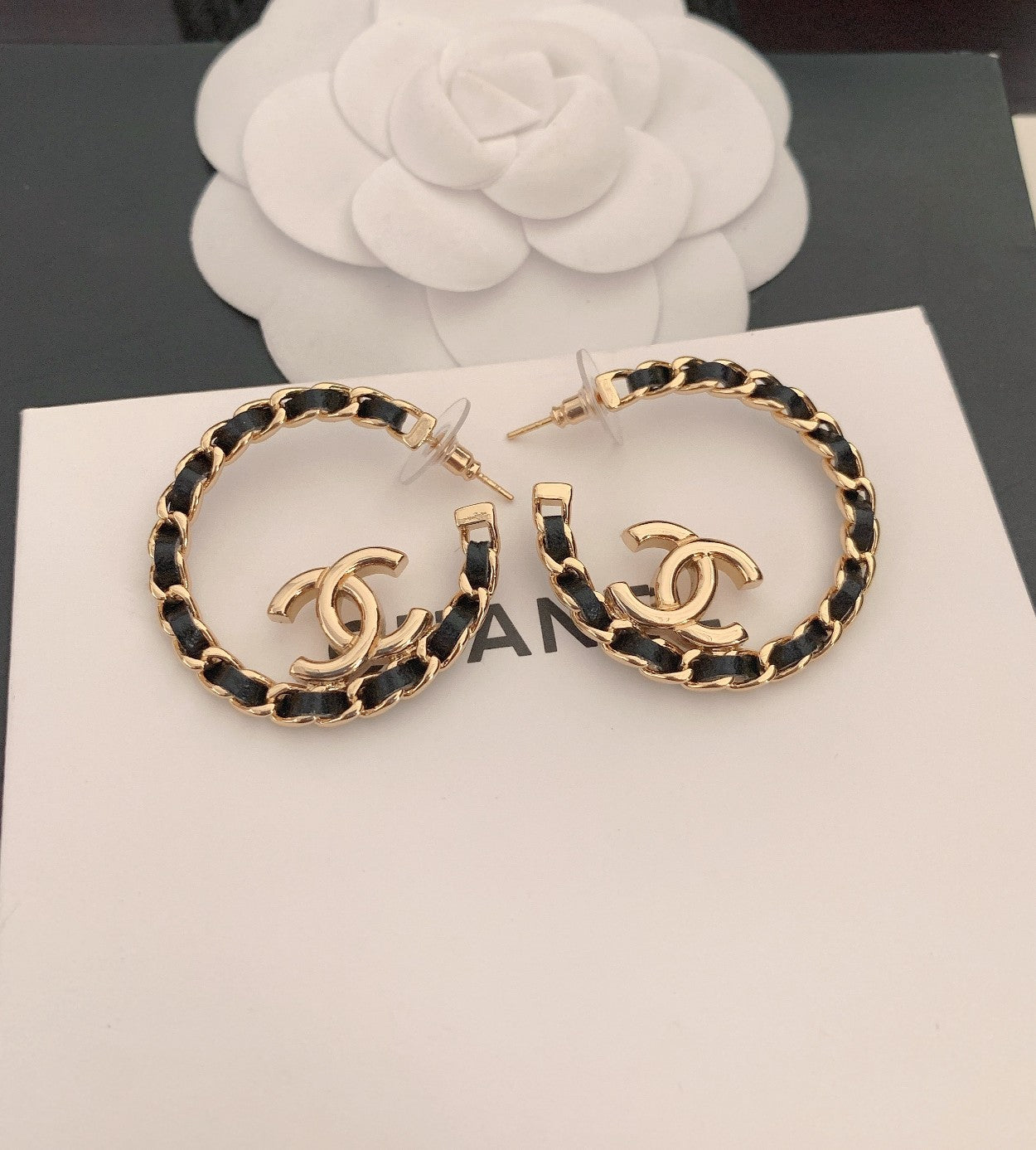 18K  Chanel Strass Earrings