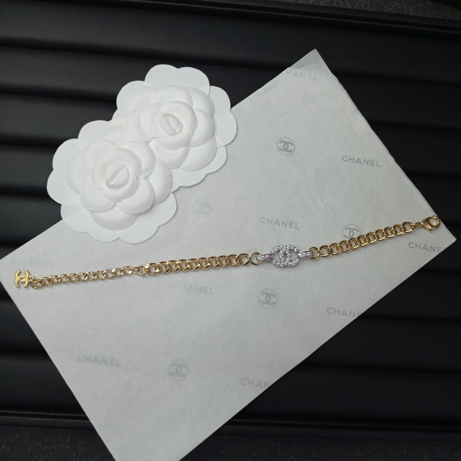 18K  Chanel Diamond Chain Bracelet