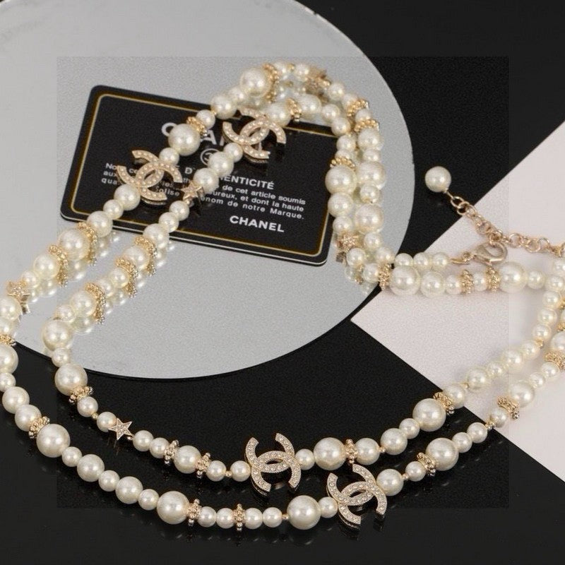 18K  Chanel 26C Long Pearl Necklace