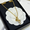 18K  Chanel 26P Grape Pearl Gold Necklace
