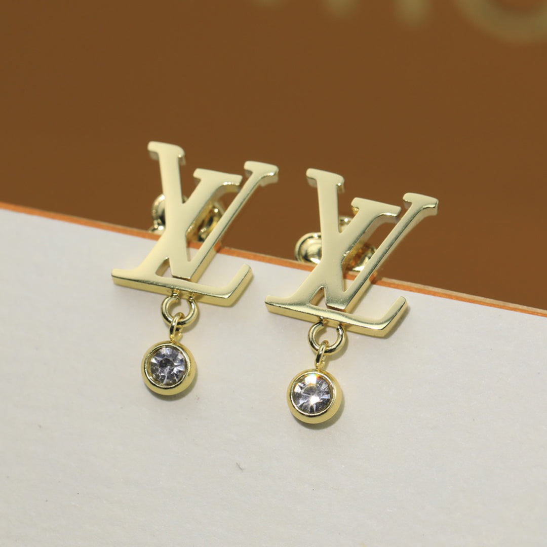 18K Louis Vuitton Diamond Earrings