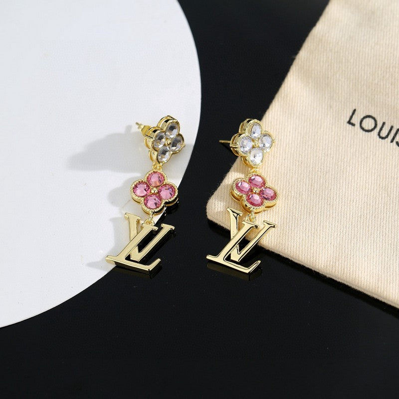 18K Louis Vuitton Iconic Pink Crystal Earrings