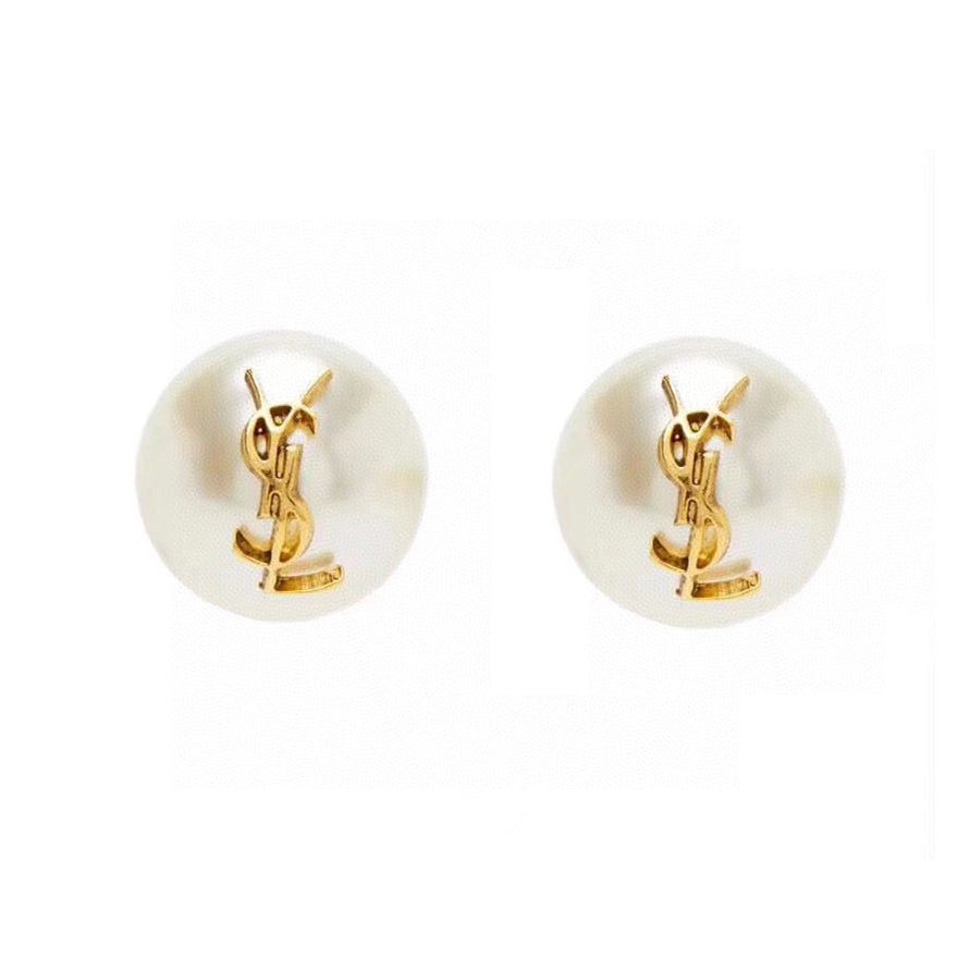 18K YSL Pearl Earrings