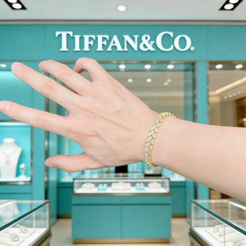 18K Return to Tiffany Crystal Rose Gold Bracelet