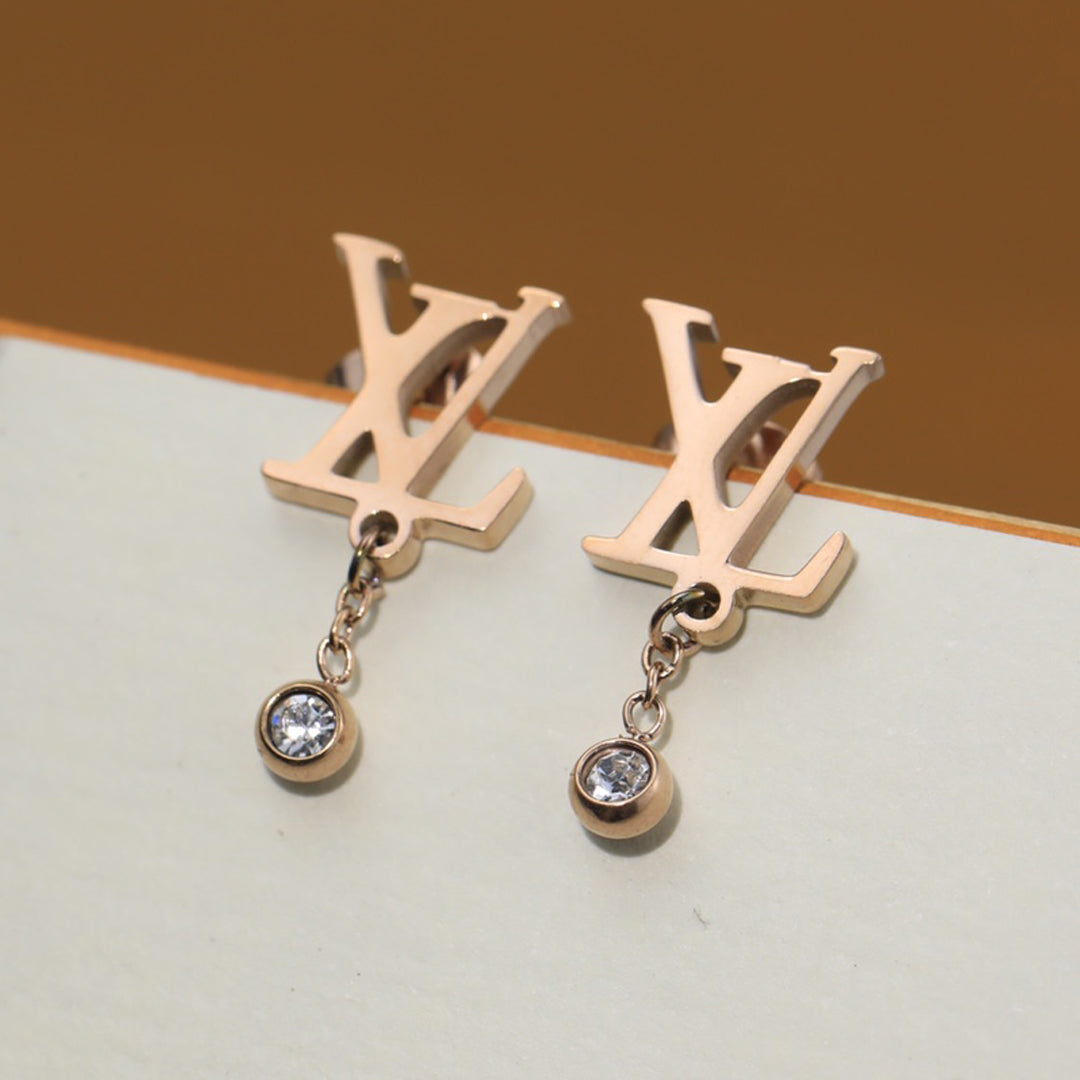 18K Louis Vuitton Diamond Earrings