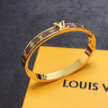 18K Louis Vuitton Leather Vintage Bracelet