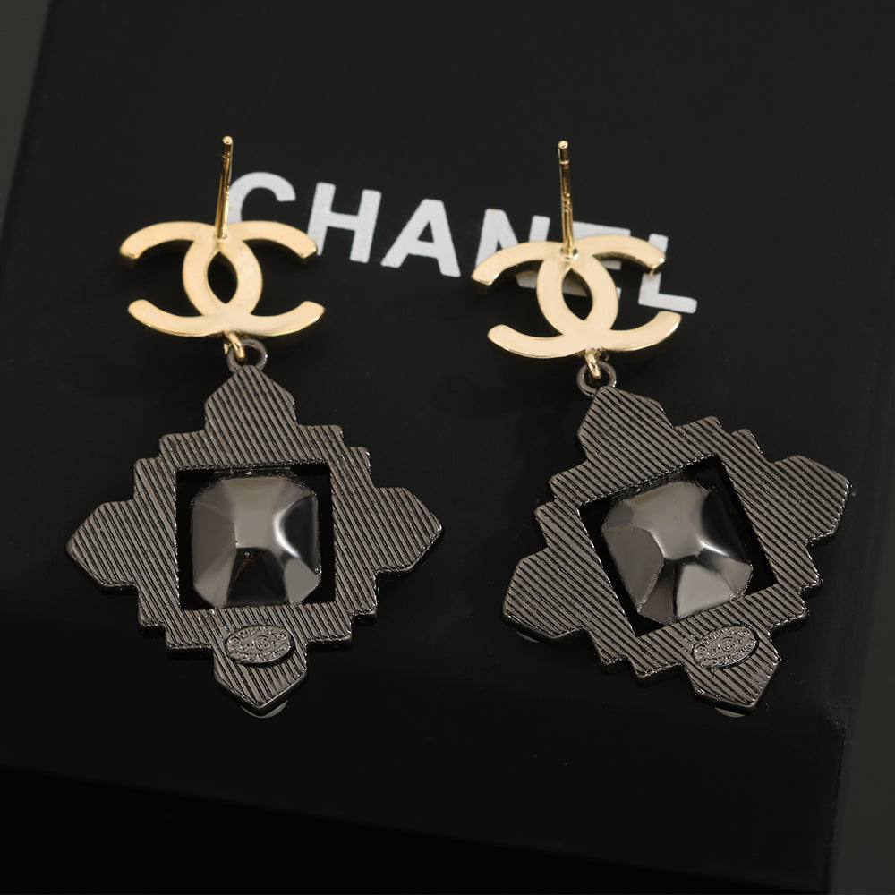 18K  Chanel Crystal Earrings