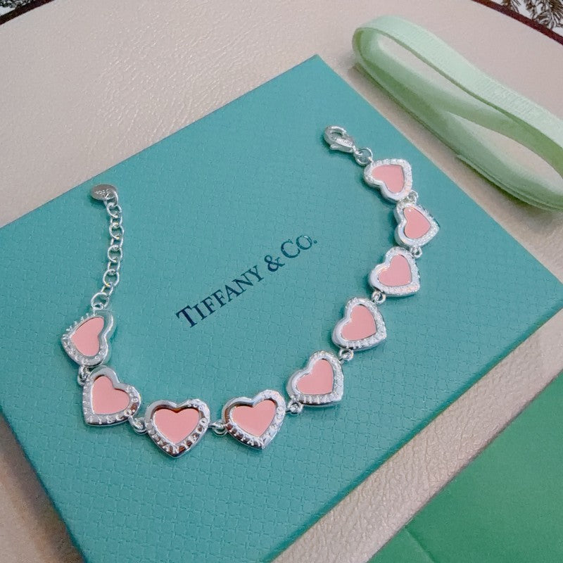 18K Return to Tiffany Pink Heart Tag Bracelet