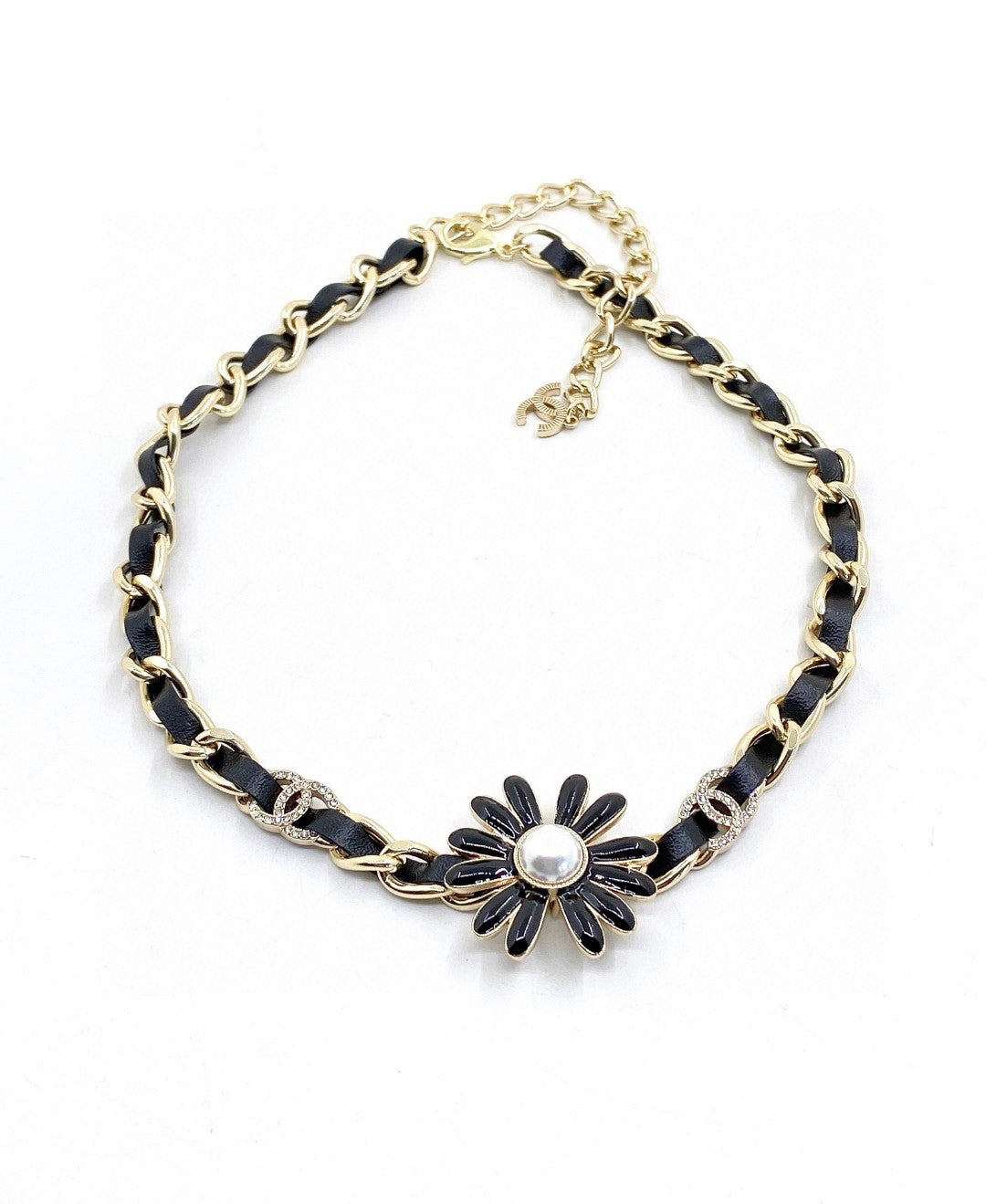 18K  Chanel Black Daisy Necklace