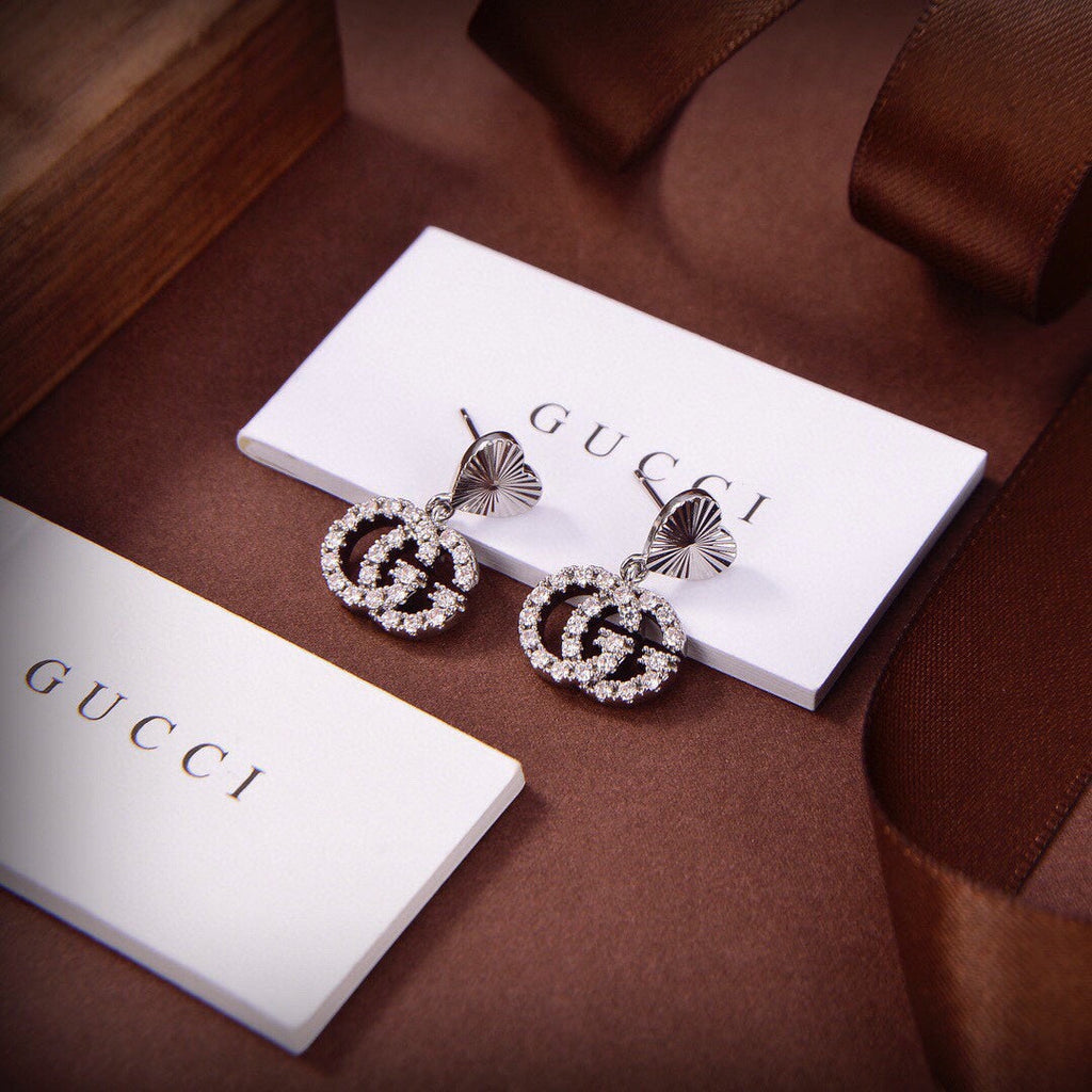 18K Double Gucci Running Earrings