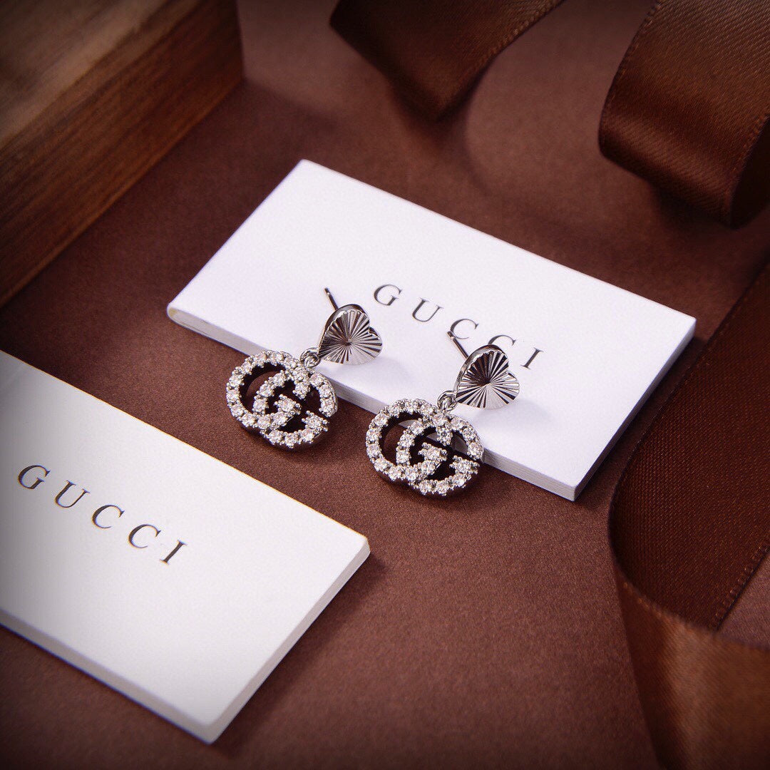 18K Double Gucci Running Earrings