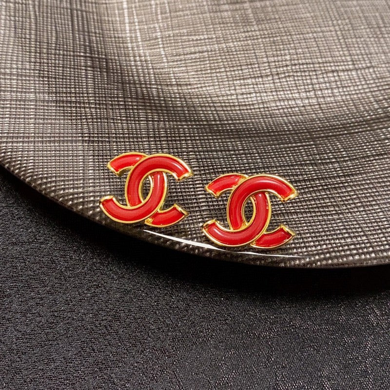 18K  Chanel Red Earrings