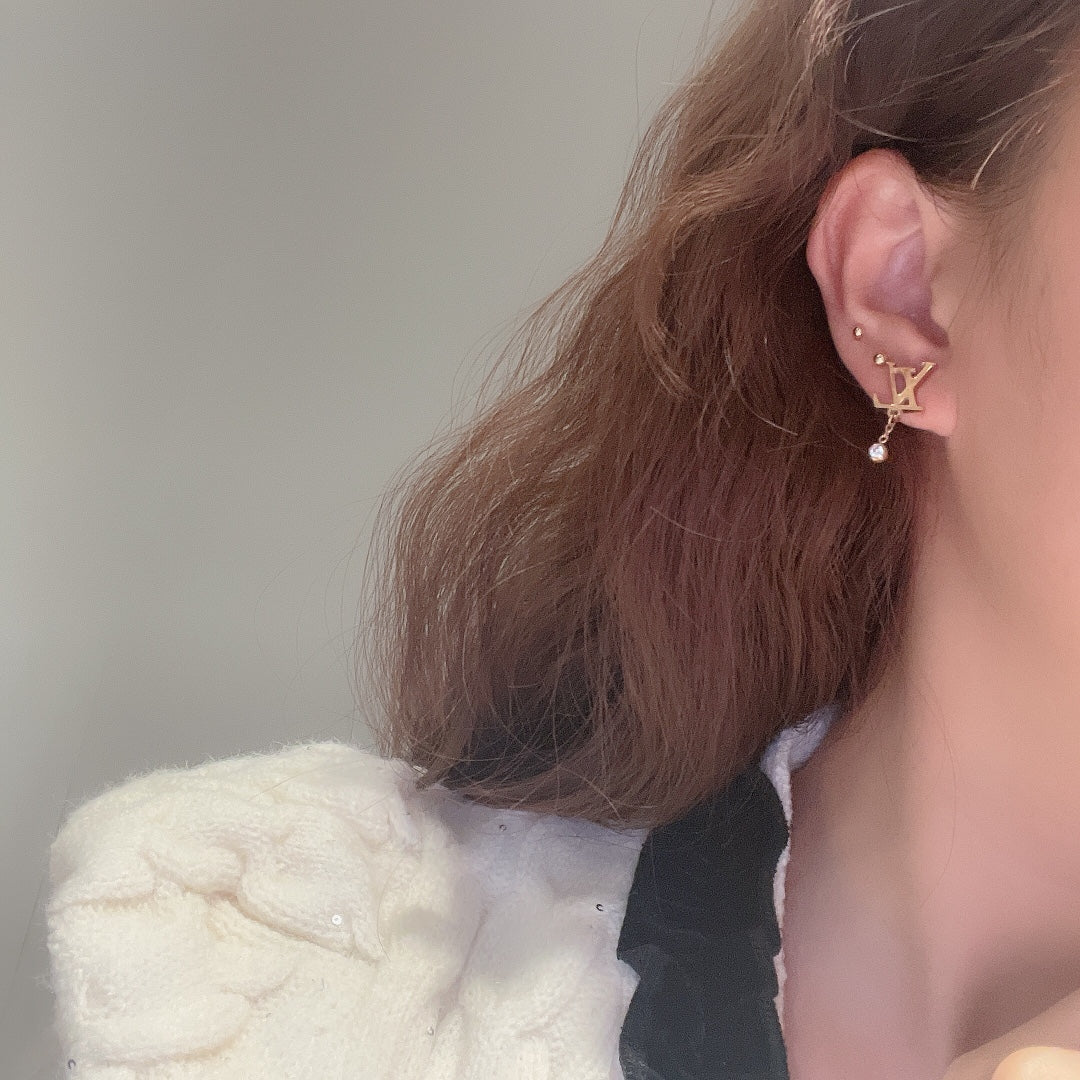 18K Louis Vuitton Diamond Earrings