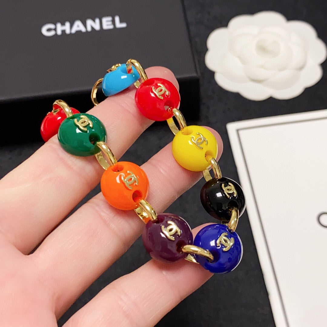 18K  Chanel Color Beads Necklace